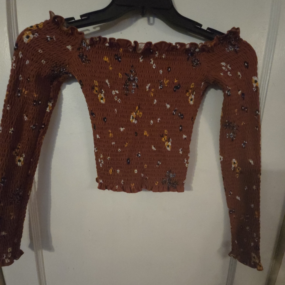 Floral Off-Shoulder Smocked Top